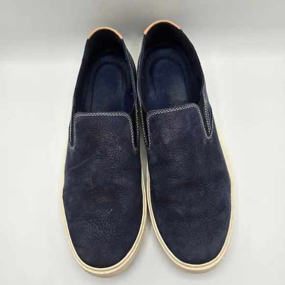 Cole Haan Grandpro Deck slip on navy blue suede casual mens shoes 10
