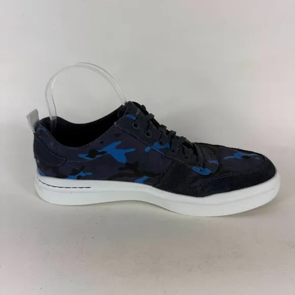 Cole Haan Grandpro Rally Canvas Sneakers Mens 9 Blue Camo Low Top Athletic Shoes