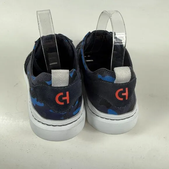 Cole Haan Grandpro Rally Canvas Sneakers Mens 9 Blue Camo Low Top Athletic Shoes
