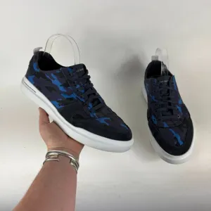 Cole Haan Grandpro Rally Canvas Sneakers Mens 9 Blue Camo Low Top Athletic Shoes