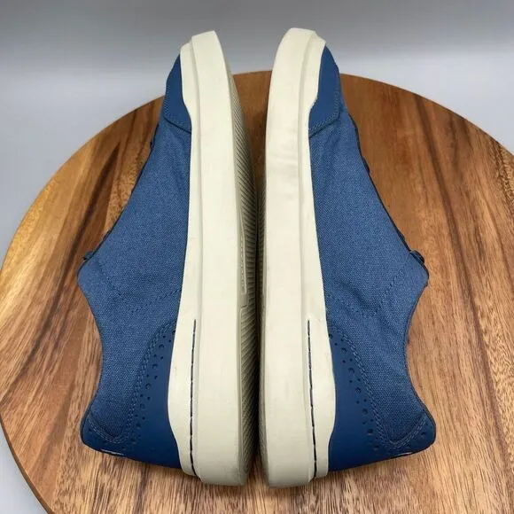 Cole Haan GrandPro Rally Shoes Mens 12 M Blue Canvas &amp; Leather T-Toe Sneakers