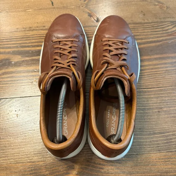 Cole Haan GrandPro Tennis Casual Woodbury Handstain Leather Shoes Mens Sz 12