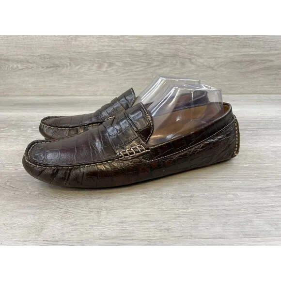 Cole Haan Howland C07504 Men's US 9M Brown Leather Penny Moccasin Loafer