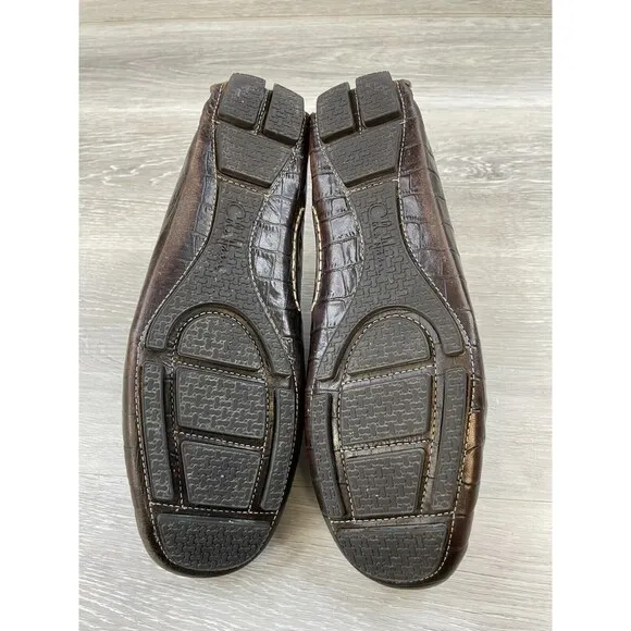 Cole Haan Howland C07504 Men's US 9M Brown Leather Penny Moccasin Loafer