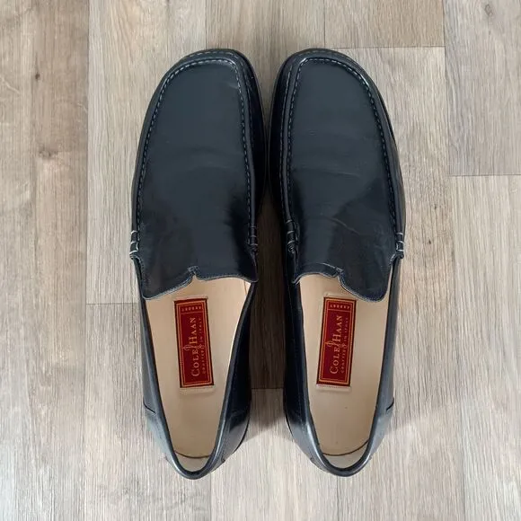 Cole Haan Italy Resort Men's Size 13 Black Leather‎ Slip On Dress Shoes Loafers