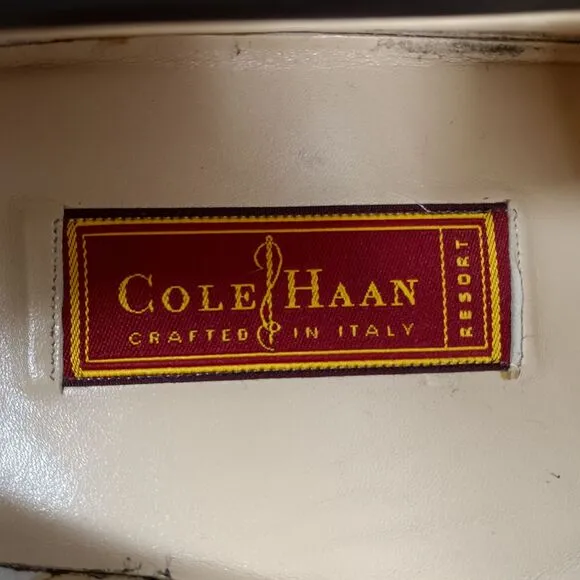 Cole Haan Italy Resort Men's Size 13 Black Leather‎ Slip On Dress Shoes Loafers