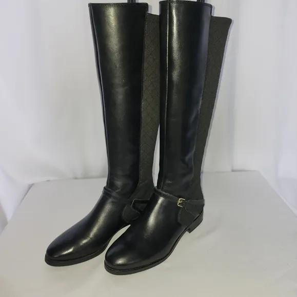 COLE HAAN Knee high black leather boots US sz 7