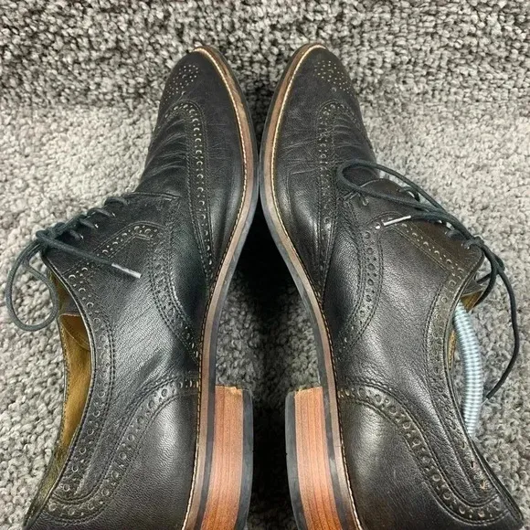 Cole Haan Lenox Hill Wingtip Brogue Oxford Mens 14 Black Leather Shoes C12227