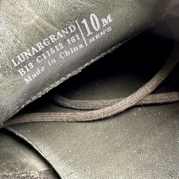 Cole Haan Lunargrand Mens 10 Green Suede Wingtip Oxford Shoes C11512 Sneaker