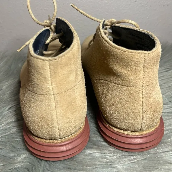 COLE HAAN LunarGrand Tan Suede Burnt Henna Chukka Boots Tan Size 10M