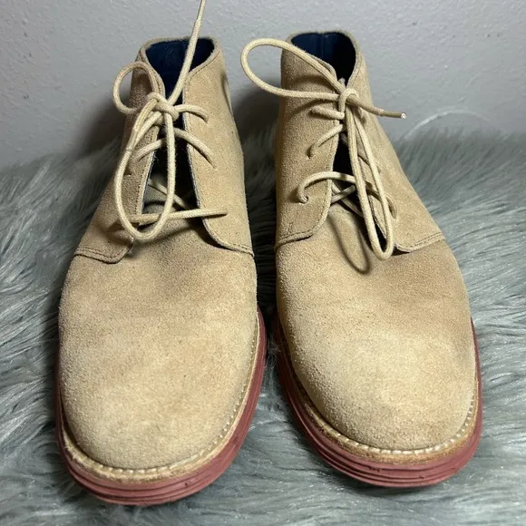 COLE HAAN LunarGrand Tan Suede Burnt Henna Chukka Boots Tan Size 10M