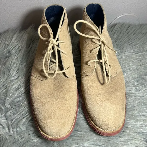 COLE HAAN LunarGrand Tan Suede Burnt Henna Chukka Boots Tan Size 10M