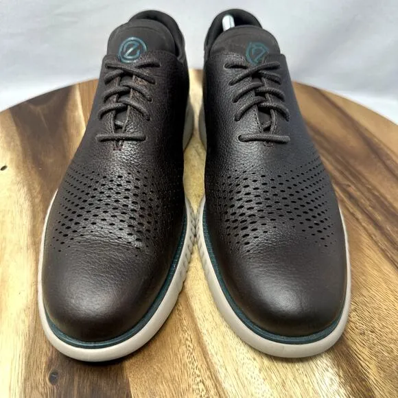 Cole Haan Men's 10.5 M 2.ZERØGRAND Brown Leather Wingtip Oxford Shoes c34499