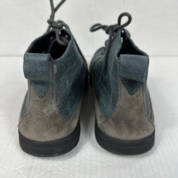 Cole Haan Men's 9 Shoes Travel Moc Boots Blue Gray Leather Suede Lace Up