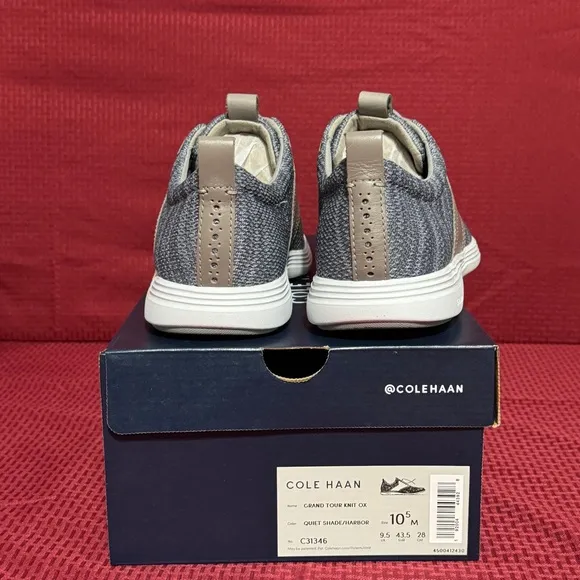 Cole Haan Men's Grand Tour Knit Oxfords - Grey size 10.5 00249