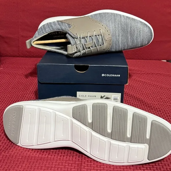 Cole Haan Men's Grand Tour Knit Oxfords - Grey size 10.5 00249