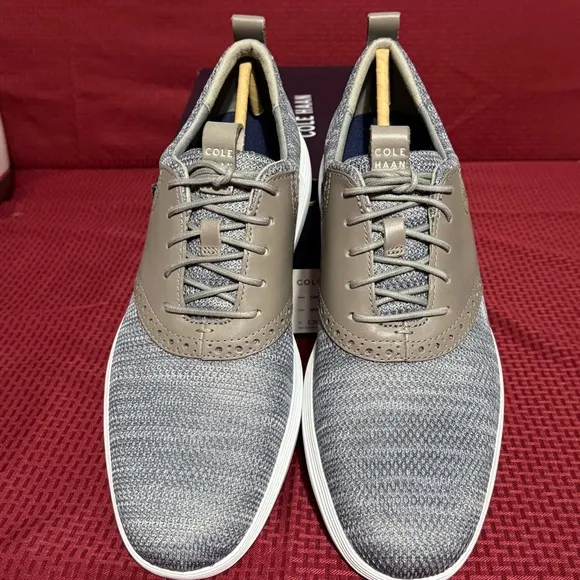 Cole Haan Men's Grand Tour Knit Oxfords - Grey size 10.5 00249