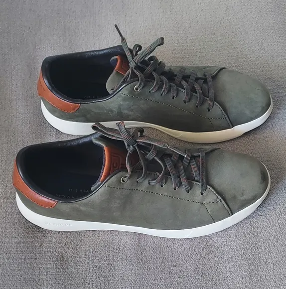 Cole Haan Men's Grandpro Olive and Brown  Tennis Sneakers Sz-11.5