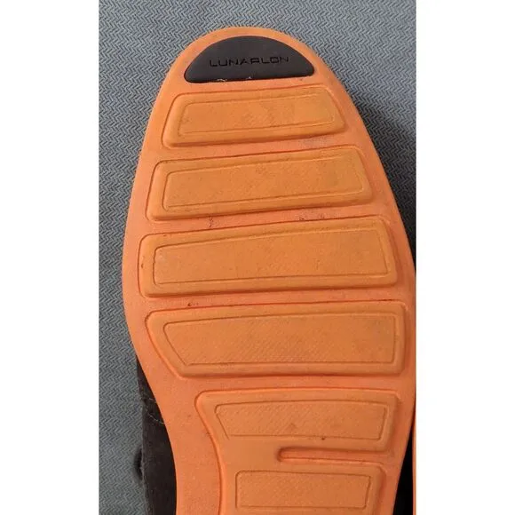 Cole Haan Men's Lunargrand Wing Tip Suede‎ Shoes Dark Brown/Orange Size 9 M