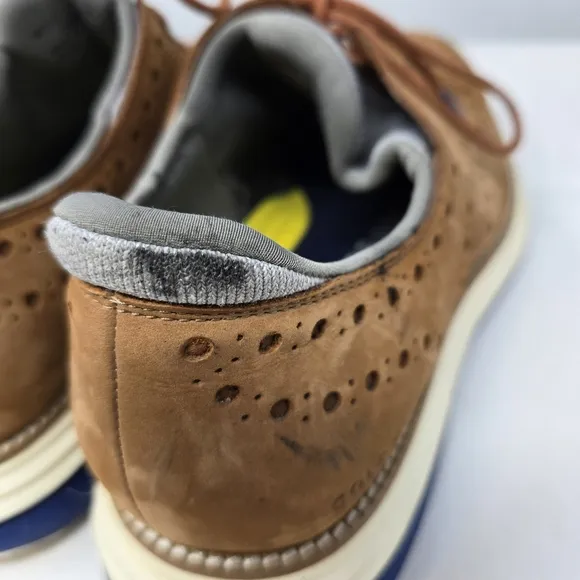 Cole Haan Mens Original Grand Ultra Wingtip Oxford C32068 Tan Suede Nubuck 9.5M.