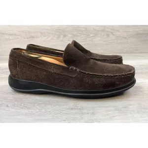 Cole Haan Men's US 7.5M Brown Suede Leather Slip-On Casual Moccasin Loafer Shoes