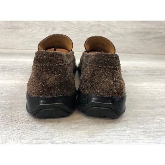 Cole Haan Men's US 7.5M Brown Suede Leather Slip-On Casual Moccasin Loafer Shoes