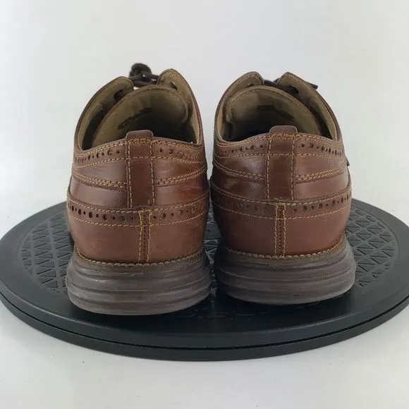Cole Haan Original Grand OS Brown Leather Wingtip Shoes C27845 Men's Size 9.5 W