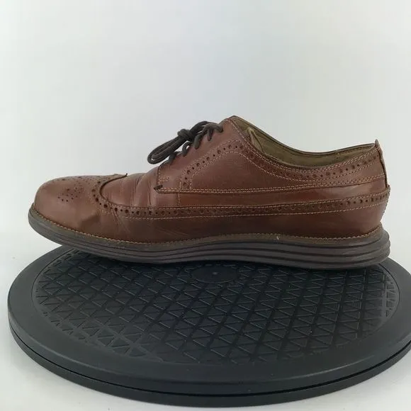 Cole Haan Original Grand OS Brown Leather Wingtip Shoes C27845 Men's Size 9.5 W