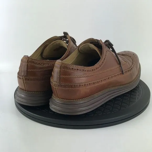 Cole Haan Original Grand OS Brown Leather Wingtip Shoes C27845 Men's Size 9.5 W