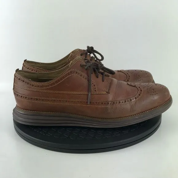Cole Haan Original Grand OS Brown Leather Wingtip Shoes C27845 Men's Size 9.5 W