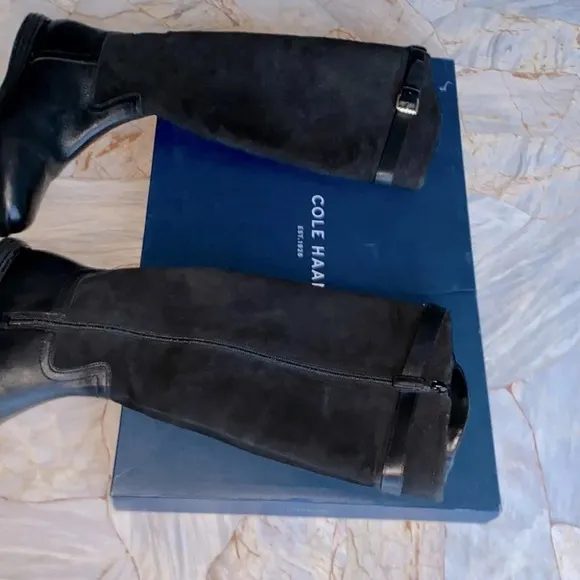 Cole Haan Original Grand Tall Boots Leather Suede  Size 6.5