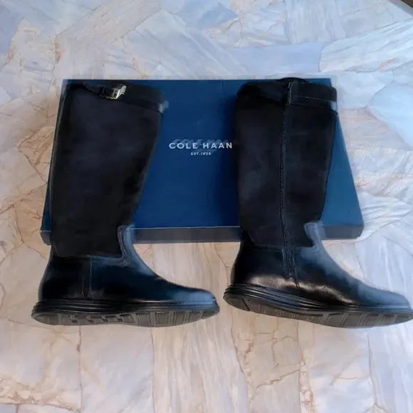 Cole Haan Original Grand Tall Boots Leather Suede  Size 6.5