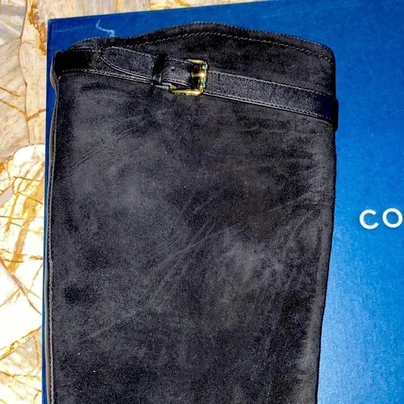 Cole Haan Original Grand Tall Boots Leather Suede  Size 6.5
