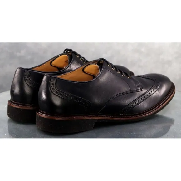 Cole Haan Phinney Men's Wingtip Dress Shoes Size 10.5 Leather Black C12198