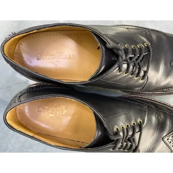 Cole Haan Phinney Men's Wingtip Dress Shoes Size 10.5 Leather Black C12198