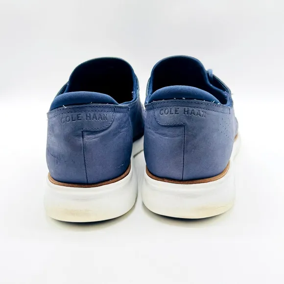 Cole Haan Shoes Mens 13 Blue Leather Laser ZeroGrand Wingtip Oxford OS Shoes