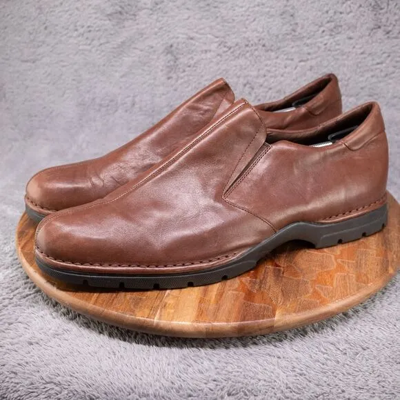 Cole Haan Shoes Mens 15 M Brown Leather Loafers NikeAir Slip On Casual C08634