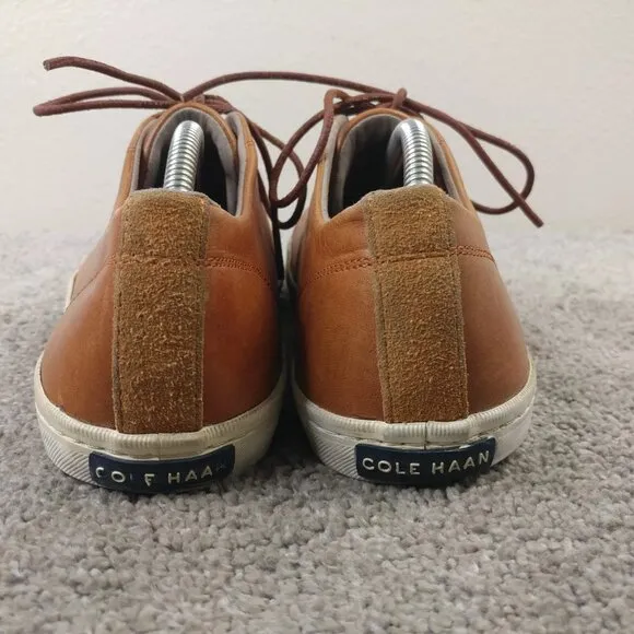 Cole Haan Trafton Mens Size 10 Shoes Brown Leather Sneakers Lace Up C22687