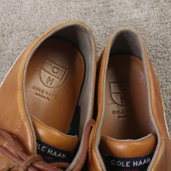 Cole Haan Trafton Mens Size 10 Shoes Brown Leather Sneakers Lace Up C22687