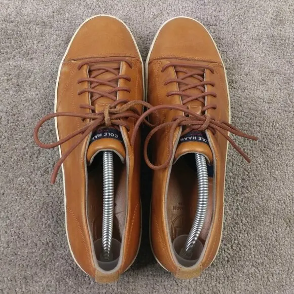 Cole Haan Trafton Mens Size 10 Shoes Brown Leather Sneakers Lace Up C22687