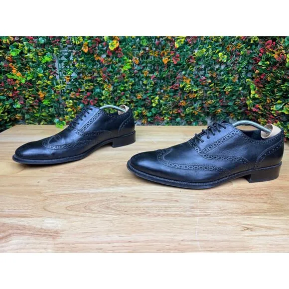Cole Haan Williams‎ Shoe Wingtip Oxford Dress Leather Shoes Black C12209 Mens 11