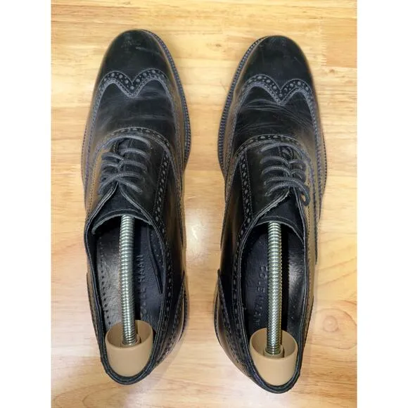 Cole Haan Williams‎ Shoe Wingtip Oxford Dress Leather Shoes Black C12209 Mens 11
