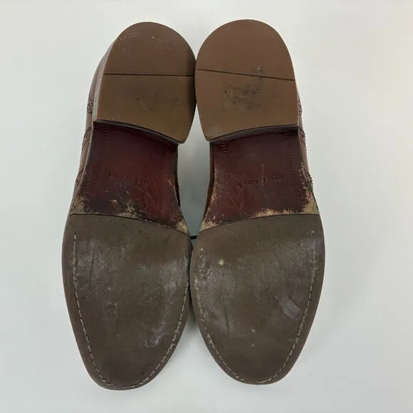 Cole Haan Wingtip Oxford Shoes Mens Size 10.5 Leather Brown Modern Classics
