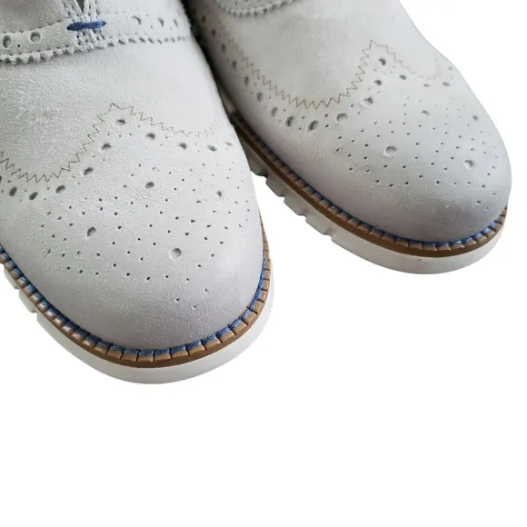 Cole Haan Zero Grand Grey Wingtip Leather Dress Shoes 10