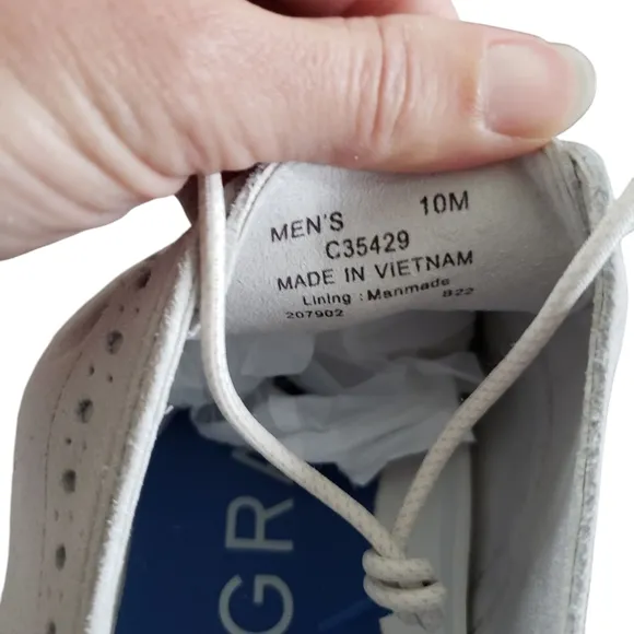Cole Haan Zero Grand Grey Wingtip Leather Dress Shoes 10