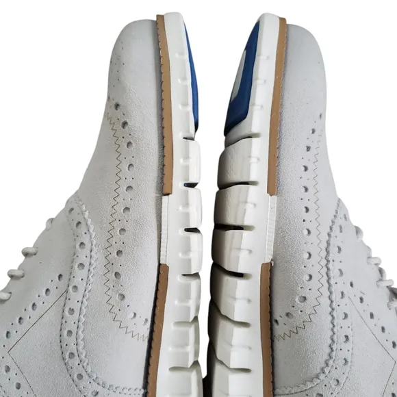 Cole Haan Zero Grand Grey Wingtip Leather Dress Shoes 10