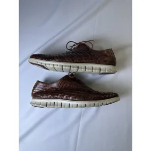 Cole Haan Zero Grand Men's Sz 14 Oxford's Shoes Brown Weave Leather Lace C23582