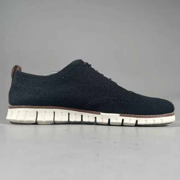 Cole Haan ZeroGrand Men’s 11 M Black Wingtip Oxford Casual Dress Shoe Stitchlite