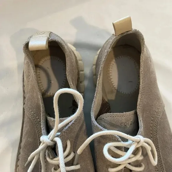 Cole Haan Zerogrand Stitchout Oxford shoes gray suede men’s 9 9M EUC