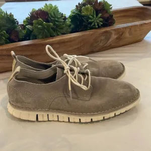 Cole Haan Zerogrand Stitchout Oxford shoes gray suede men’s 9 9M EUC